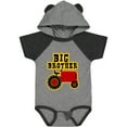 thumbnail image 1 of Inktastic Red Tractor Big Brother Boys Baby Bodysuit, 1 of 5