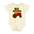 thumbnail image 1 of Inktastic Red Tractor Big Brother Boys Baby Bodysuit, 1 of 5