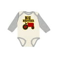 thumbnail image 1 of Inktastic Red Tractor Big Brother Boys Long Sleeve Baby Bodysuit, 1 of 5