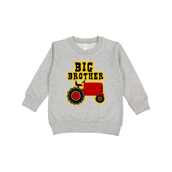Inktastic Red Tractor Big Brother Toddler Sweatshirt