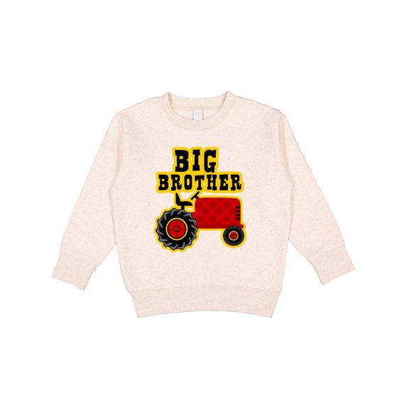 Inktastic Red Tractor Big Brother Toddler Sweatshirt