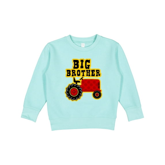 Inktastic Red Tractor Big Brother Toddler Sweatshirt