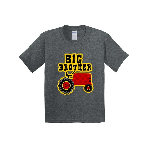 Inktastic Red Tractor Big Brother Youth T-Shirt