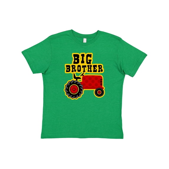 Inktastic Red Tractor Big Brother Youth T-Shirt