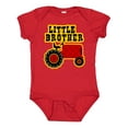 thumbnail image 1 of Inktastic Red Tractor Little Brother Boys Baby Bodysuit, 1 of 5