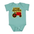 thumbnail image 1 of Inktastic Red Tractor Little Brother Boys Baby Bodysuit, 1 of 5