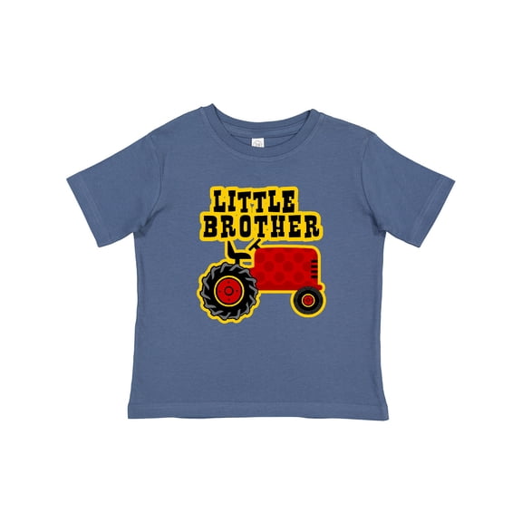 Inktastic Red Tractor Little Brother Boys Baby T-Shirt