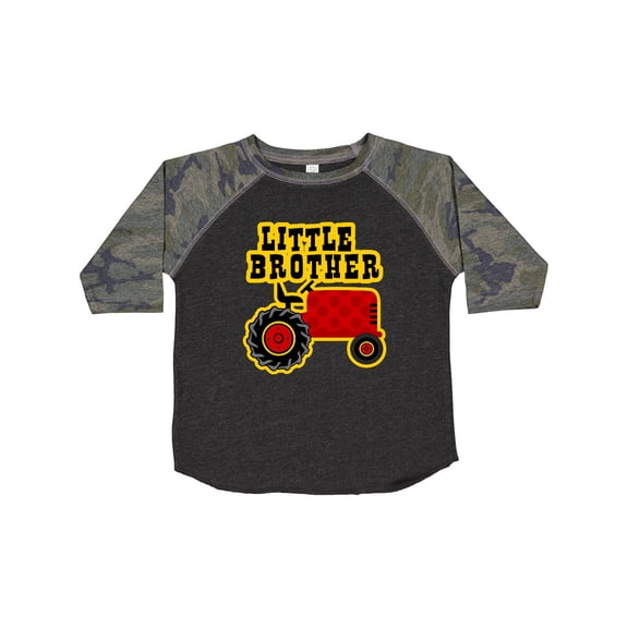 Inktastic Red Tractor Little Brother Boys Toddler T-Shirt
