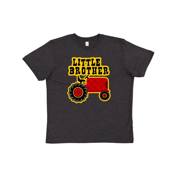 Inktastic Red Tractor Little Brother Youth T-Shirt