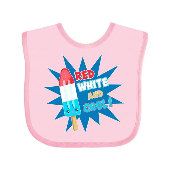 Inktastic Red, White, and Cool Boys or Girls Baby Bib