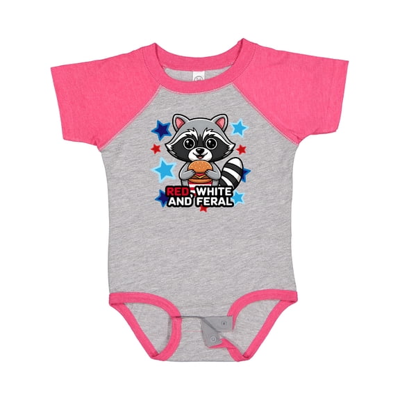 Inktastic Red White and Feral Patriotic Boys or Girls Baby Bodysuit