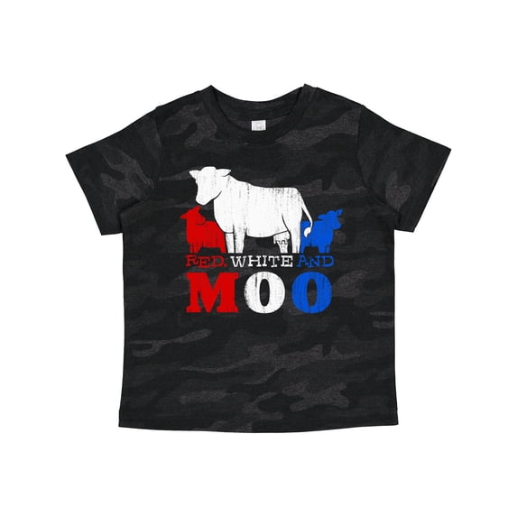 Inktastic Red, White and Moo Boys or Girls Toddler T-Shirt