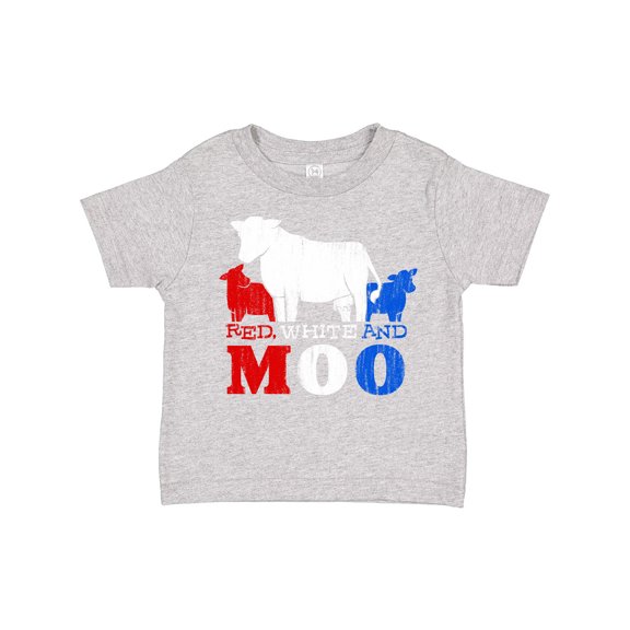 Inktastic Red, White and Moo Boys or Girls Toddler T-Shirt