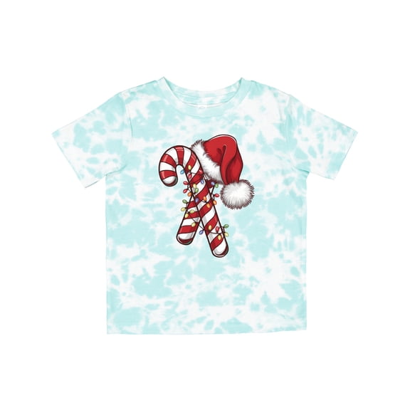 Inktastic Red and White Candy Cane Santa Christmas Funny Xmas Lights Boys or Girls Toddler T-Shirt