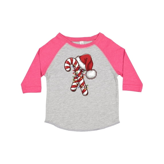 Inktastic Red and White Candy Cane Santa Christmas Funny Xmas Lights Boys or Girls Toddler T-Shirt