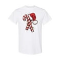 thumbnail image 1 of Inktastic Red and White Candy Cane Santa Christmas Funny Xmas Lights T-Shirt, 1 of 5