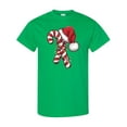 thumbnail image 1 of Inktastic Red and White Candy Cane Santa Christmas Funny Xmas Lights T-Shirt, 1 of 5