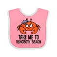 thumbnail image 1 of Inktastic Rehoboth Beach Delaware Cute Crab Boys or Girls Baby Bib, 1 of 4
