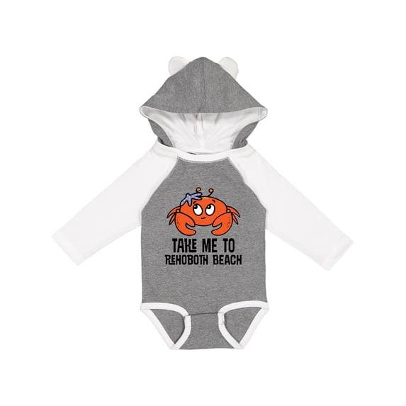 Inktastic Rehoboth Beach Delaware Cute Crab Boys or Girls Long Sleeve Baby Bodysuit