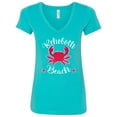 thumbnail image 1 of Inktastic Rehoboth Beach Delaware Women's V-Neck T-Shirt, 1 of 5