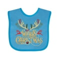 thumbnail image 1 of Inktastic Reindeer Christmas Boys or Girls Baby Bib, 1 of 4