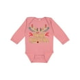 thumbnail image 1 of Inktastic Reindeer Christmas Boys or Girls Long Sleeve Baby Bodysuit, 1 of 5