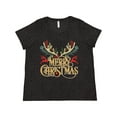thumbnail image 1 of Inktastic Reindeer Christmas Women's Plus Size T-Shirt, 1 of 5