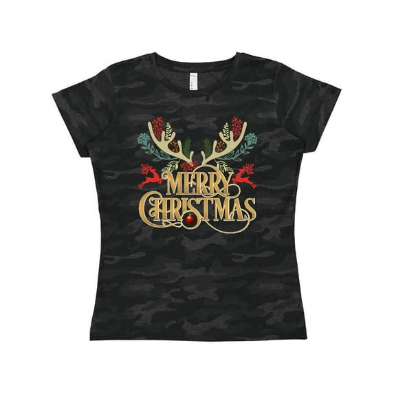 Inktastic Reindeer Christmas Women's T-Shirt