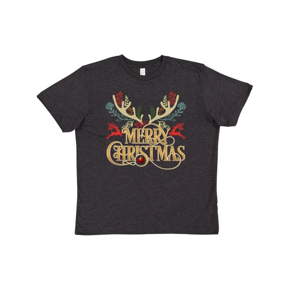Inktastic Reindeer Christmas Youth T-Shirt