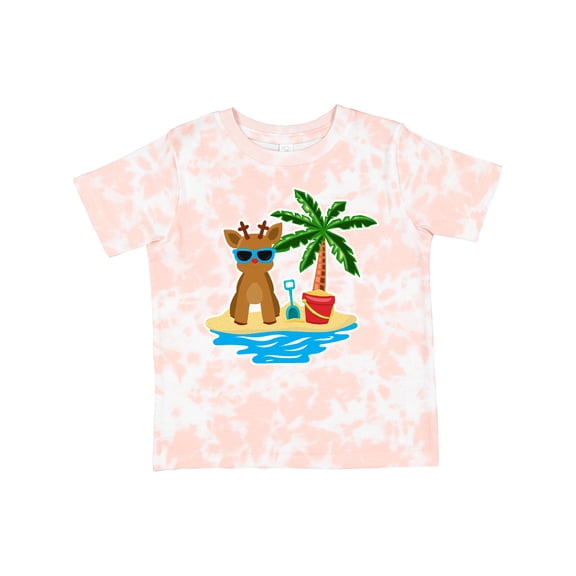 Inktastic Reindeer on the Beach with Palm Tree Boys or Girls Toddler T-Shirt