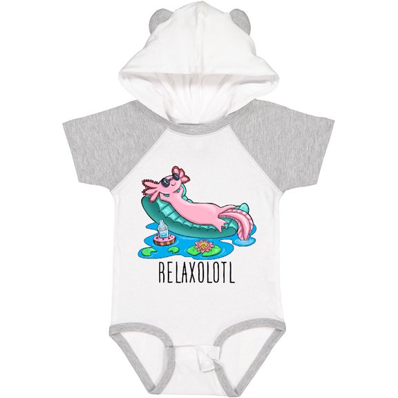 Inktastic Relaxolotl- Cute Axolotl on Summer Vacation Boys or Girls Baby Bodysuit
