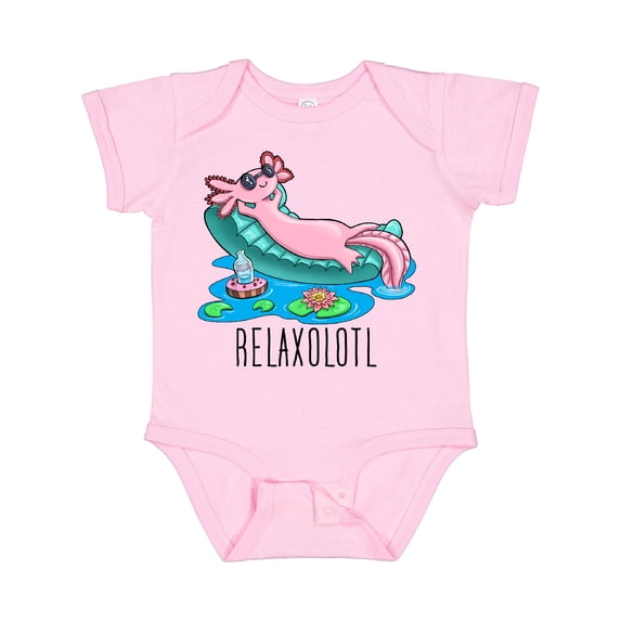 Inktastic Relaxolotl- Cute Axolotl on Summer Vacation Boys or Girls Baby Bodysuit