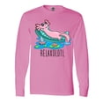 thumbnail image 1 of Inktastic Relaxolotl- Cute Axolotl on Summer Vacation Long Sleeve T-Shirt, 1 of 5