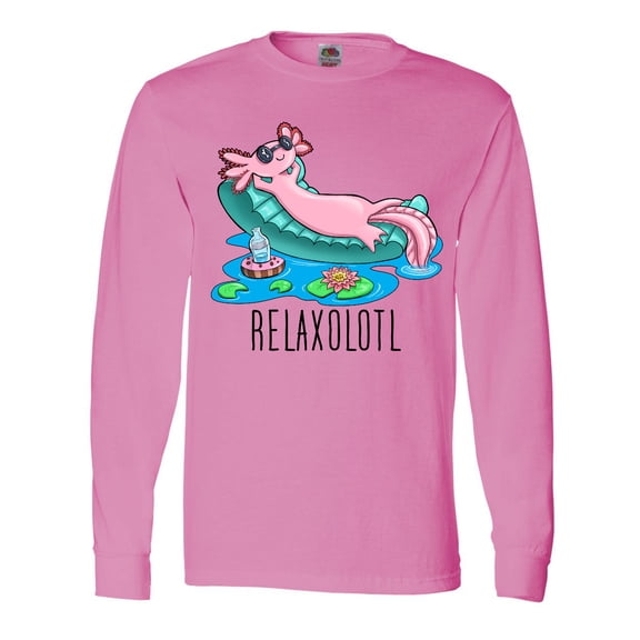 Inktastic Relaxolotl- Cute Axolotl on Summer Vacation Long Sleeve T-Shirt