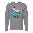 thumbnail image 1 of Inktastic Relaxolotl- Cute Axolotl on Summer Vacation Long Sleeve T-Shirt, 1 of 5