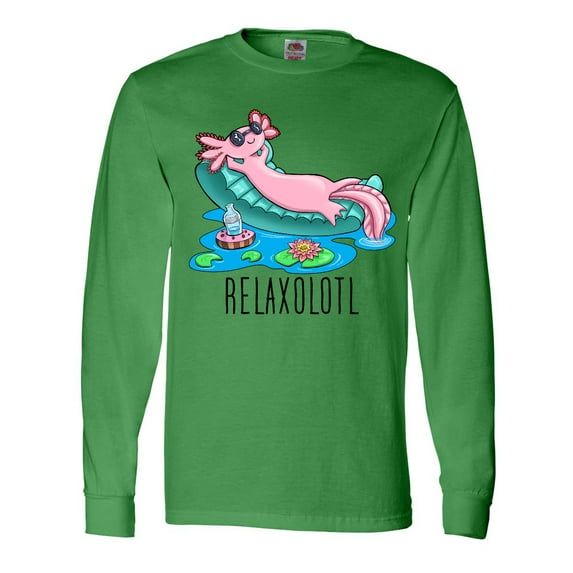 Inktastic Relaxolotl- Cute Axolotl on Summer Vacation Long Sleeve T-Shirt