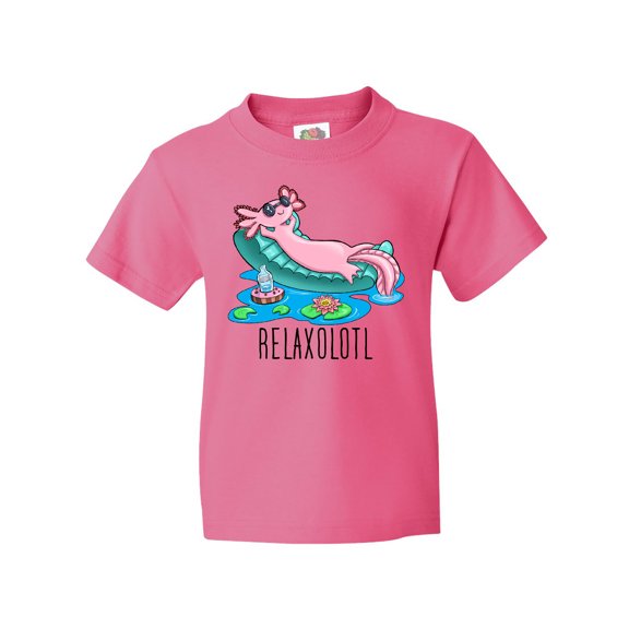 Inktastic Relaxolotl- Cute Axolotl on Summer Vacation Youth T-Shirt