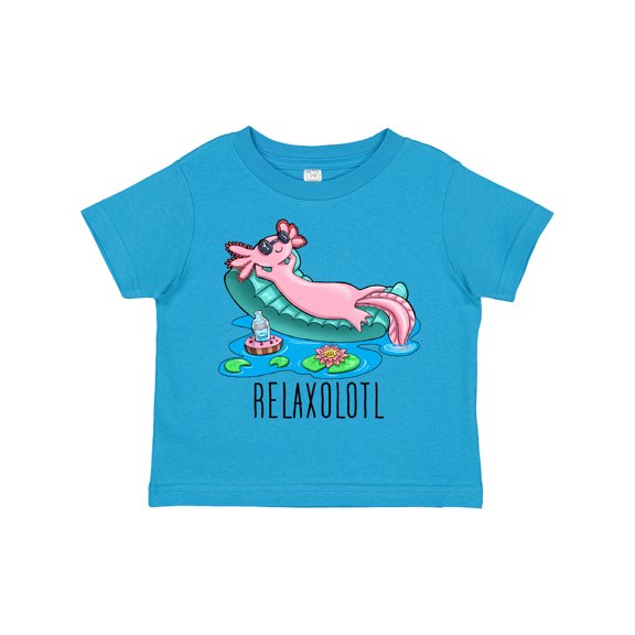 Inktastic Relaxolotl- cute axolotl on summer vacation Boys or Girls Toddler T-Shirt