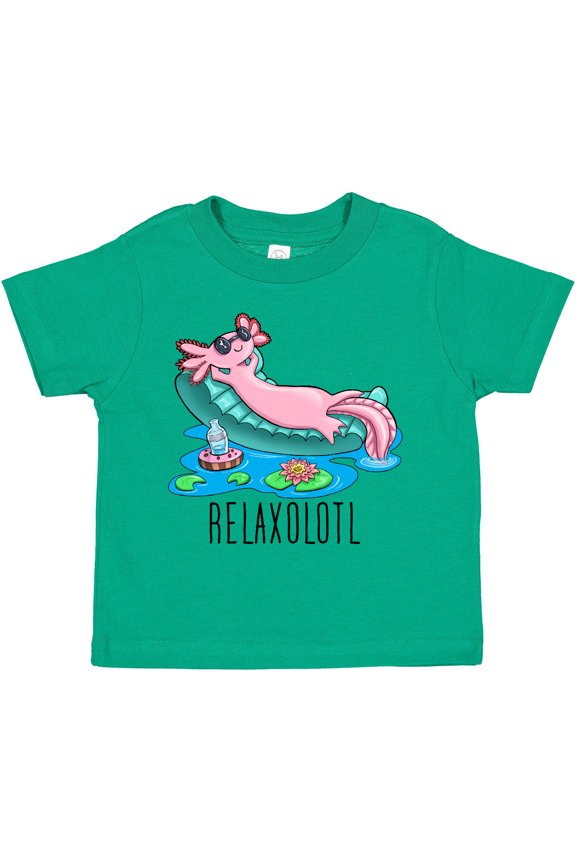 Relaxolotl- cute axolotl on summer vacation Boys or Girls Toddler T-Shirt