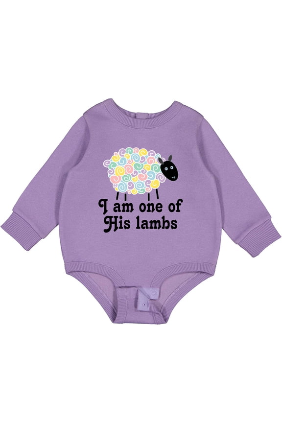 Religious Lamb Christian Childs Baby Fleece Bodysuit