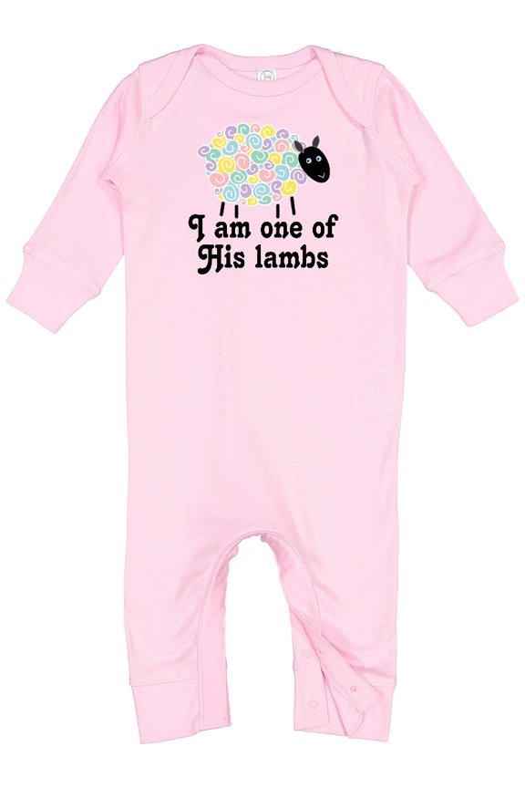 Religious Lamb Christian Childs Baby Romper Coveralls