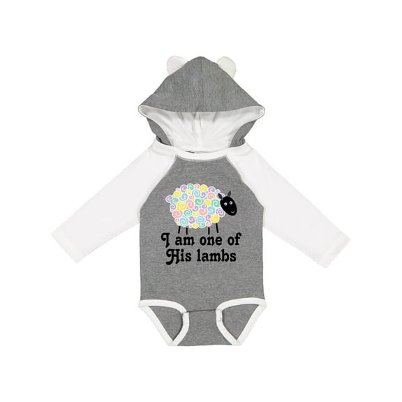 Inktastic Religious Lamb Christian Childs Boys or Girls Long Sleeve Baby Bodysuit