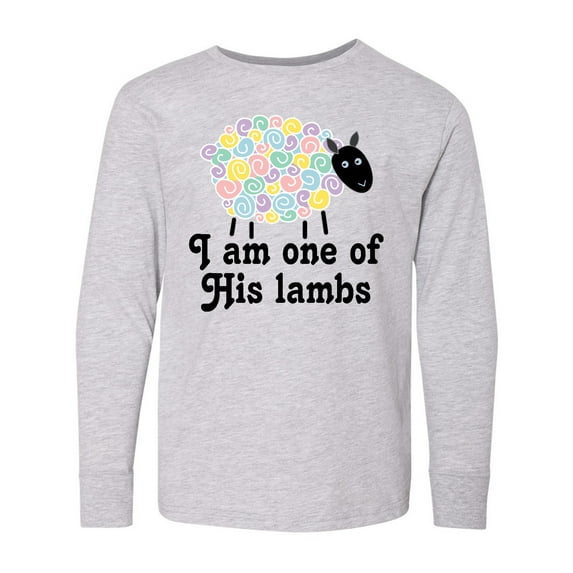 Inktastic Religious Lamb Christian Childs Long Sleeve Youth T-Shirt