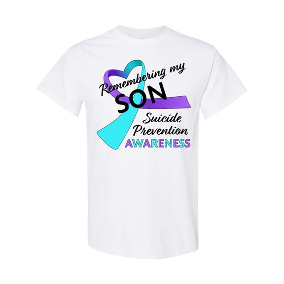 Inktastic Remembering My Son Suicide Prevention Awareness T-Shirt