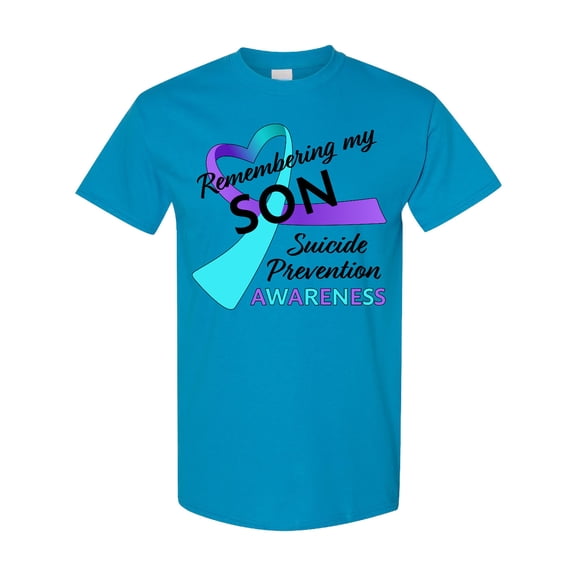 Inktastic Remembering My Son Suicide Prevention Awareness T-Shirt