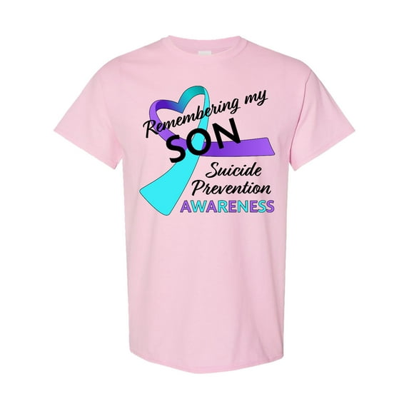 Inktastic Remembering My Son Suicide Prevention Awareness T-Shirt
