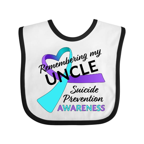 Inktastic Remembering My Uncle- Suicide Prevention Awareness Boys or Girls Baby Bib