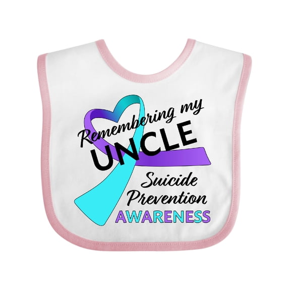 Inktastic Remembering My Uncle- Suicide Prevention Awareness Boys or Girls Baby Bib