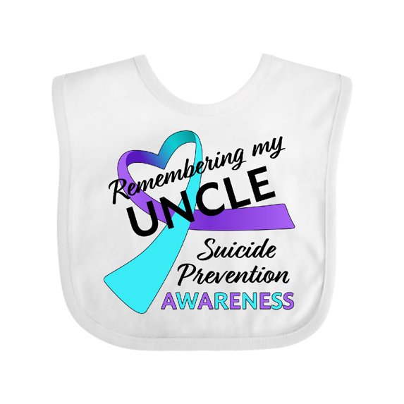 Inktastic Remembering My Uncle- Suicide Prevention Awareness Boys or Girls Baby Bib