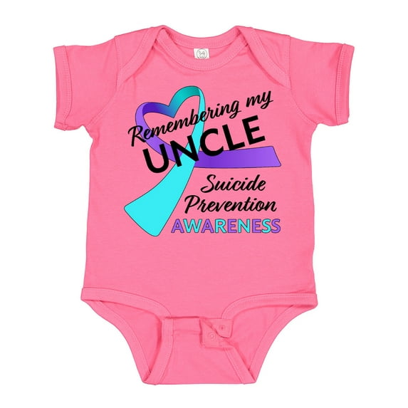 Inktastic Remembering My Uncle- Suicide Prevention Awareness Boys or Girls Baby Bodysuit